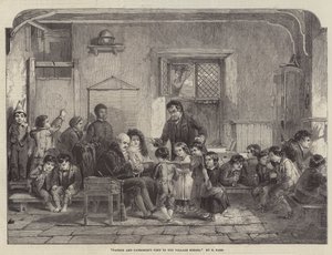 パトロンとパトロネスのビレッジスクール訪問 作： Thomas Faed